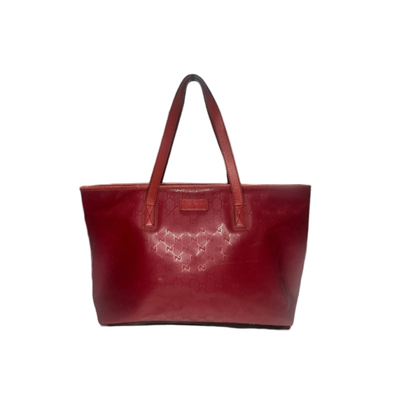 Gucci Handbags - 325. Red Gucci Tote Bag